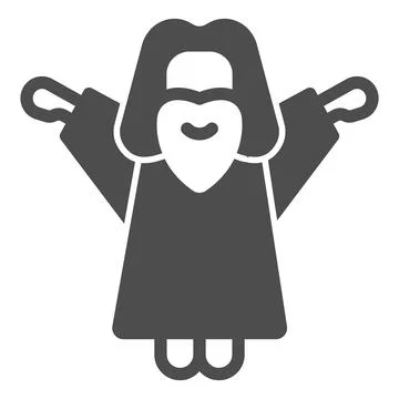 Resurrection of Jesus solid icon, Happy Easter concept, Easter holiday Savior Illustrazione stock