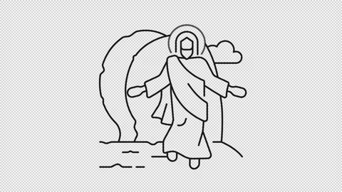 Resurrection line animation Stock Footage 267693665
