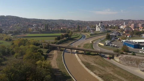 Resurrection of the Lord monastery on confluence of Kolubara and Gradac rivers. Stock Footage 121313669