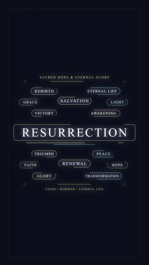 Resurrection resurrection cinematic loop motion graphic video footage Stock Footage 347063359