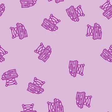 Resuscitation efforts line vector seamless pattern イラスト素材