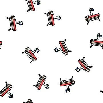 Resuscitation stretcher vector seamless pattern Stock Illustration