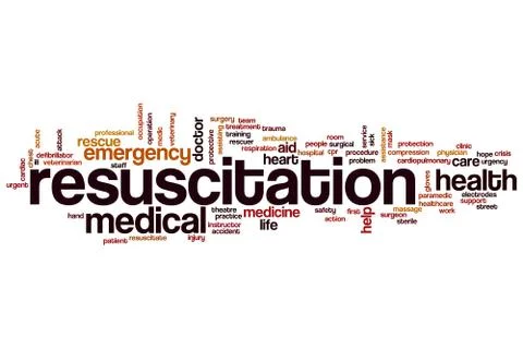 Resuscitation word cloud Stockillustratie