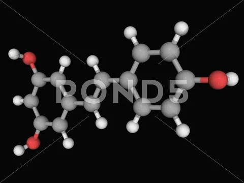 Resveratrol molecule Stock Illustration