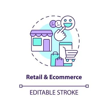 Retail and ecommerce concept icon Stock Illustration