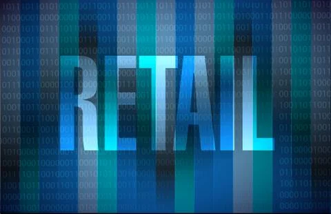 Retail binary sign concept illustration design Stockillustratie