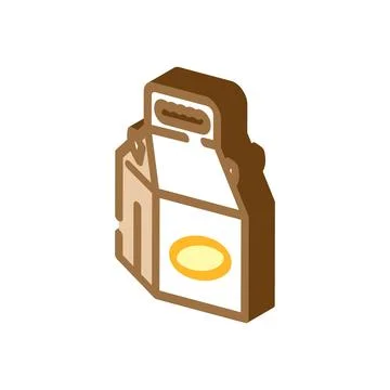 Retail box cardboard packaging isometric icon vector illustration Stock Illustration