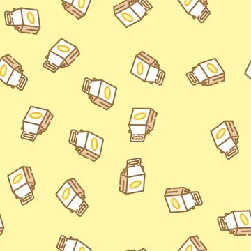 Retail box cardboard packaging vector seamless pattern Stock Illustration