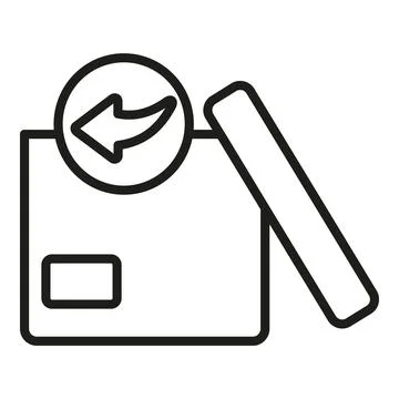 Retail box icon outline vector. Parcel product 스톡 일러스트