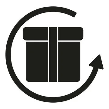 Retail box icon simple vector. Parcel product Stock Illustration