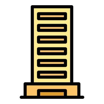 Retail building icon vector flat Ilustración de archivo