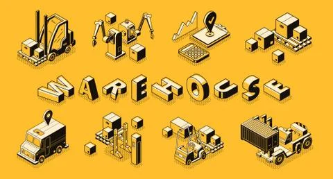Retail business logistics technologies vector Illustration