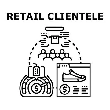 Retail clientele analysis optimizing sales strategy Illustrazione stock