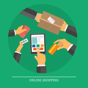 Retail commerce and marketing elements Stockillustratie