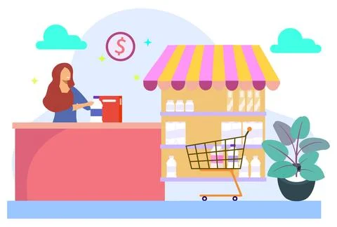 Retail Concept Illustration Stock Illustration