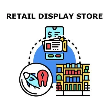 Retail display store concept vector illustration Stock Illustration