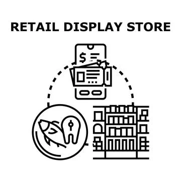 Retail display store concept vector illustration Stock Illustration