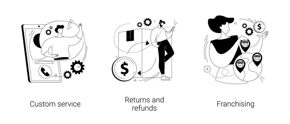 Retail ecommerce abstract concept vector illustrations. Stock Illustration