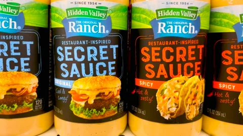 Retail grocery store Hidden Valley Ranch, Stock Video