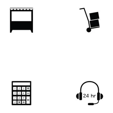Retail icon set Stock Illustration