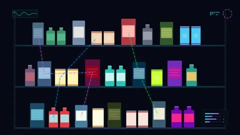 Retail Inventory Management and Smart Shelf Technology Stock Footage 341714993