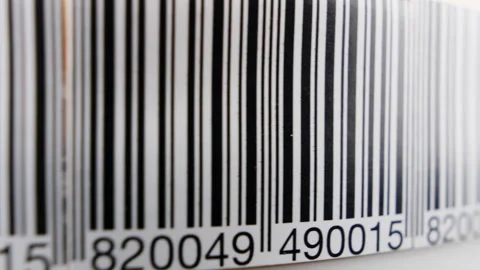 Retail label barcode Stock Footage 232371610