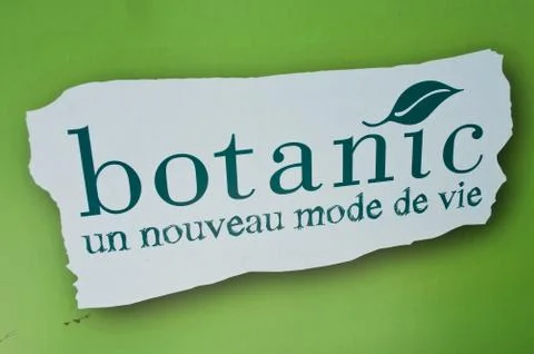 Retail of the logo "botanic" Foto stock
