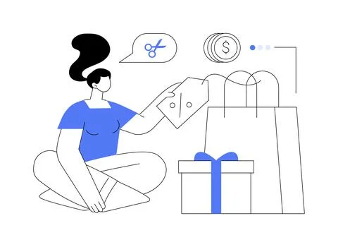 Retail markdown abstract concept vector illustration. Stock Illustration