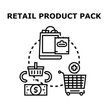 Retail product pack concept vector illustration design Stock Illustration