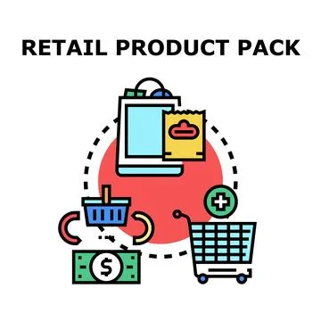 Retail product pack concept vector illustration design Stockillustratie