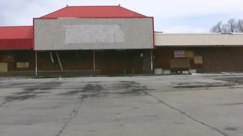 Retail Recession Derelict Mall In The U.S. Stock Footage 372453