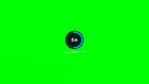 Retail sale digital countdown timer clock on green screen Video stock 343494370