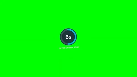 Retail sale digital countdown timer clock on green screen Stock Footage 344371641