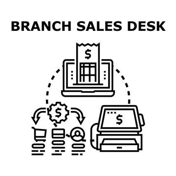 Retail sales process and payment system concept Stock Illustration