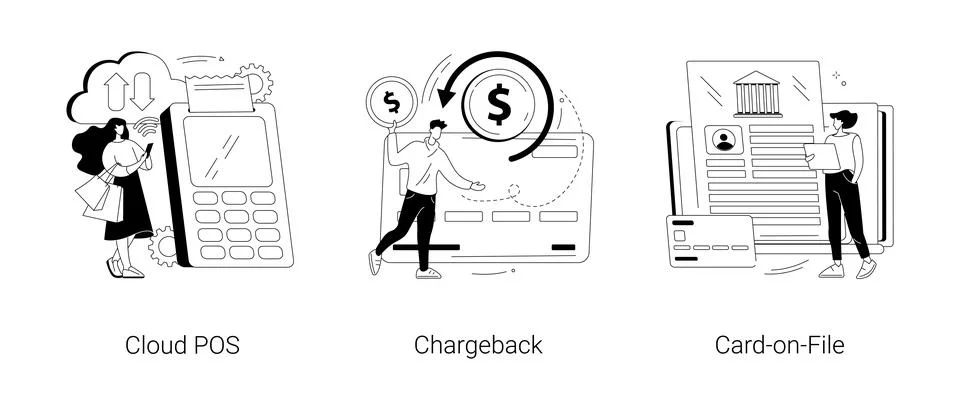Retail software abstract concept vector illustrations. Stock Illustration