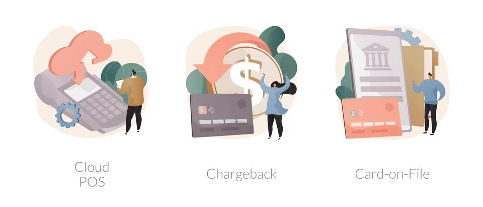 Retail software abstract concept vector illustrations. Illustrazione stock