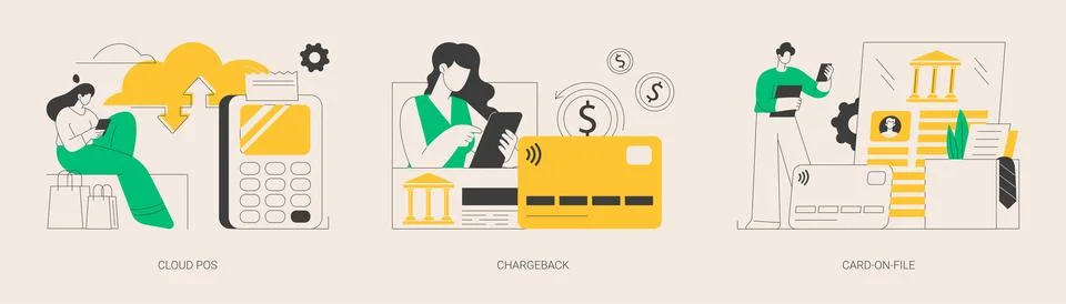 Retail software abstract concept vector illustrations. Stock Illustration