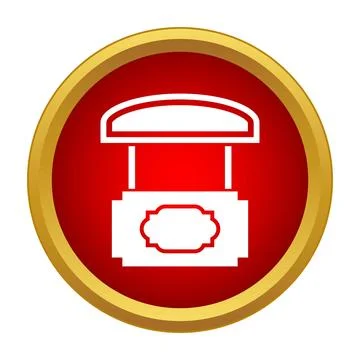 Retail stand kiosk icon representing business commerce Stock Illustration