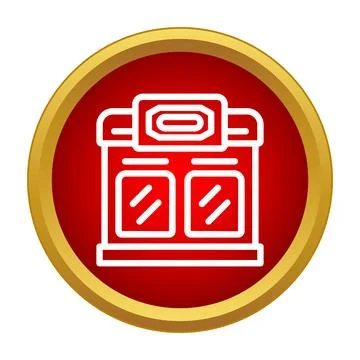 Retail store front building vector icon Stock Illustration