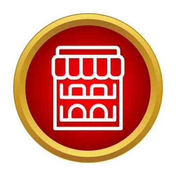 Retail store icon representing online shopping business Stock Illustration