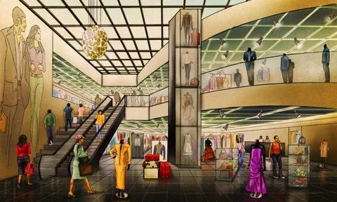 Retail Store Stock Illustration