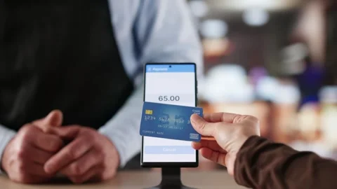 Retail Store Payment On Pos Terminal Stock Footage 309311650