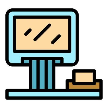 Retail store pos icon vector flat Stock Illustration