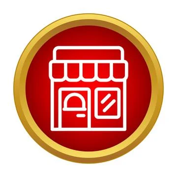 Retail store shop icon representing commerce business Illustrazione stock