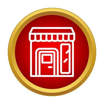 Retail store shopfront icon representing small business Stock Illustration