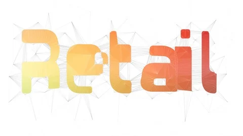 Retail Store Text Warping Tessellating Looping Meshes Text Morph Stock Footage 109167865