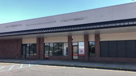 Retail Stores Closed Down, Strip Mall Closed Down Stock Footage 248272548