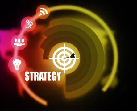 Retail strategy plan graphic solution internet background Stock Illustration