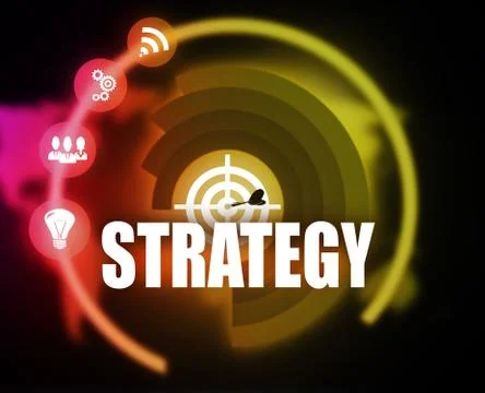 Retail strategy plan graphic solution internet background Stock Illustration