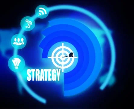 Retail strategy plan graphic solution internet background Stock Illustration